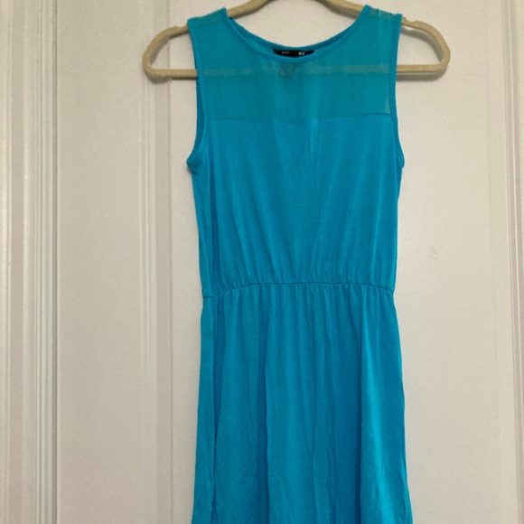 Turquoise Jersey Summer Dress - Picture 1 of 5